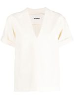 Jil Sander blouse à col v - Tons neutres
