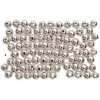 Creativ Company Waskralen, d 4 mm, gatgrootte 0,7 mm, zilver, 150 stuk/ 1 doos