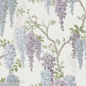 Laura Ashley - Vliesbehang - Wisteria Garden Pale Iris - 10mx52cm