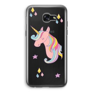 Roze eenhoorn: Samsung Galaxy A5 (2017) Transparant Hoesje