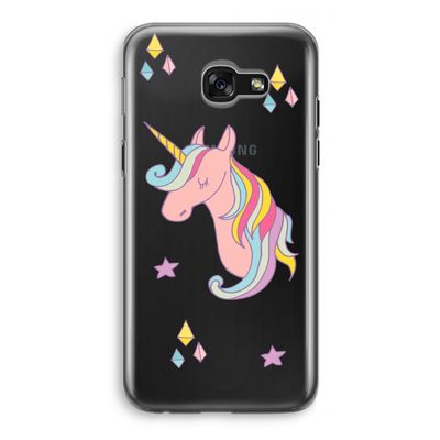 Roze eenhoorn: Samsung Galaxy A5 (2017) Transparant Hoesje