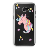 Roze eenhoorn: Samsung Galaxy A5 (2017) Transparant Hoesje