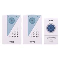 VOYE V001A2 draadloze Smart Music LED Home deurbel met Dual ontvanger afstandsbediening afstand: 120m (openlucht)