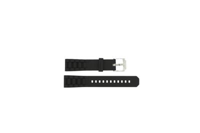 Horlogeband Tag Heuer BT0711 / BT0707 / WAC1210 / WAC1211 Rubber Zwart 17mm