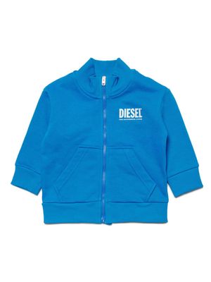 Diesel Kids sweat à fermeture zippée - Bleu