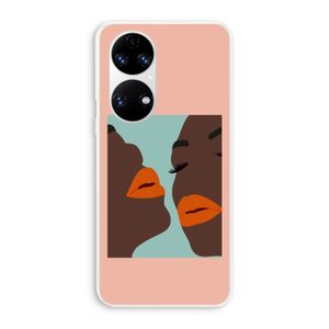 Orange lips: Huawei P50 Transparant Hoesje
