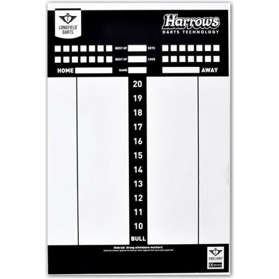 Longfield games darts scorebord met stift, wisser & spelregels