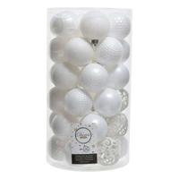 Kerstballen Decoris Wit Plastic