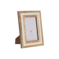 Fotolijsten Home ESPRIT Wit Natuurlijk Bot Mangohout Stads