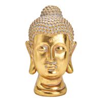 Buddha hoofd van poly, goud (B/H/D) 19x30x17cm