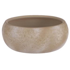 Mica Decorations Bloempot - schaal - creme stone - keramiek - 28 cm