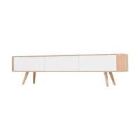 Gazzda Ena lowboard houten tv meubel whitewash - 180 x 42 cm - thumbnail