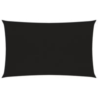 Zonnezeil 160 g/m rechthoekig 6x8 m HDPE zwart