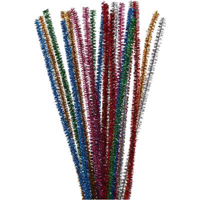 Creativ Company Chenilledraad sterke kleuren glitter 30cm, 24st.