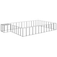 Hondenkennel 30,25 m² staal zwart