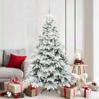 VidaXL Kunstkerstboom met 300 led met standaard wit 180 cm pe en pvc