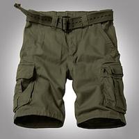 Voor heren Tactische korte broek Cargoshorts Korte broek nappi Meerdere zakken Effen Draagbaar Korte Buiten Dagelijks KamperenWandelen Modieus Klassiek Leger groen Zwart Lightinthebox - thumbnail