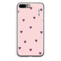 Hartjes: iPhone 8 Plus Transparant Hoesje