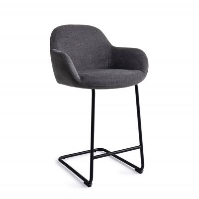 Jesper Home Barkruk 'Kushi' Arch Black, kleur Black-Out (zithoogte 68cm)