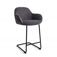 Jesper Home Barkruk 'Kushi' Arch Black, kleur Black-Out (zithoogte 68cm)