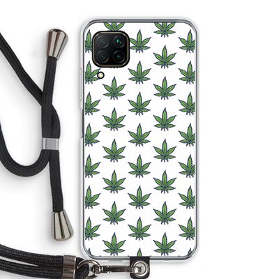Weed: Huawei P40 Lite Transparant Hoesje met koord
