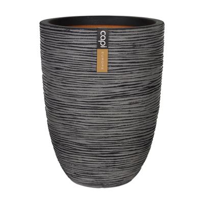 Vaas eleg laag rib NL 36x47 antraciet - Capi europe
