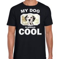 Dalmatier honden t-shirt my dog is serious cool zwart voor heren - thumbnail