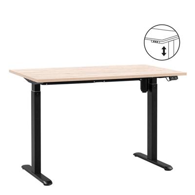 Leen Bakker - Bureau Homeworx Zit/sta Elektrisch Verstelbaar - Eikenkleur/zwart - 75/118x120x70 Cm - Hout - Bruin