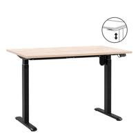 Leen Bakker - Bureau Homeworx Zit/sta Elektrisch Verstelbaar - Eikenkleur/zwart - 75/118x120x70 Cm - Hout - Bruin