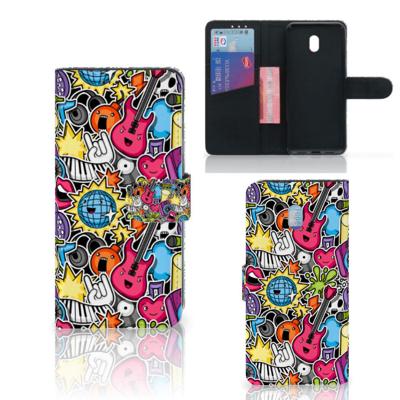 Xiaomi Redmi 8A | Wallet Case | met Pasjes | Punk Rock