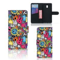 Xiaomi Redmi 8A | Wallet Case | met Pasjes | Punk Rock