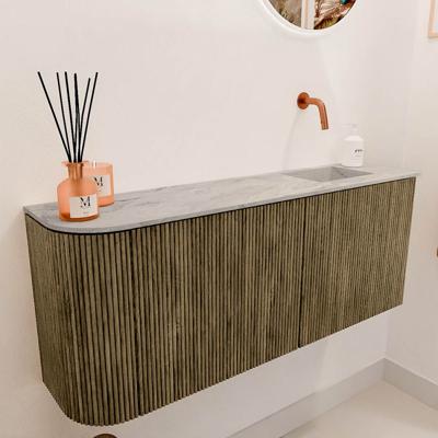 Toiletmeubel Mondiaz Joya Dlux | 101.6 cm | Meubelkleur Dusk | Faye wastafel Glace Wasbak Rechts | Zonder kraangat(en)