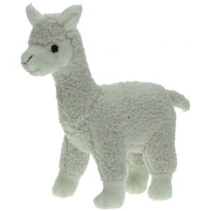 Pluche knuffel dieren witte Alpaca van 20 cm   -