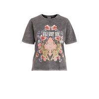 VILA T-shirt VIWILDWEST met printopdruk grijs - thumbnail