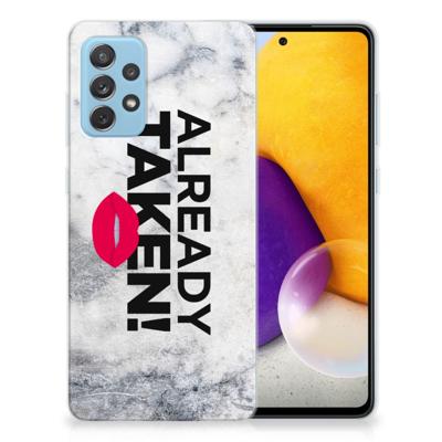 Samsung Galaxy A72 | Siliconen hoesje | met naam Already Taken White