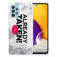 Samsung Galaxy A72 | Siliconen hoesje | met naam Already Taken White