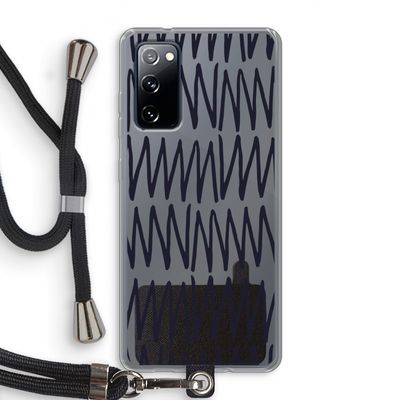 Marrakech Zigzag: Samsung Galaxy S20 FE / S20 FE 5G Transparant Hoesje met koord