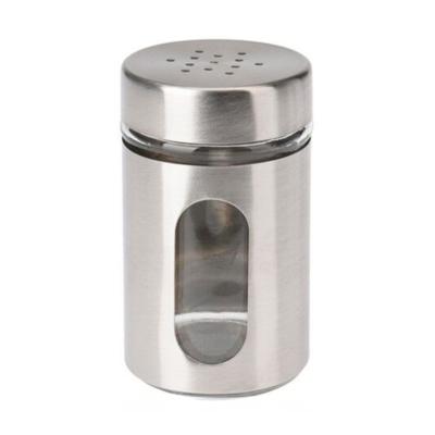 Excellent Houseware Peper / Zoutstrooier - glas - zilver - 94 ml - Kruidenstrooier - Specerijen pot