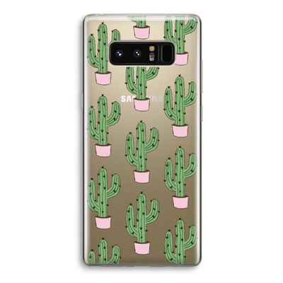 Cactus Lover: Samsung Galaxy Note 8 Transparant Hoesje