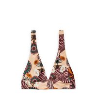 Scotch & Soda reversible bikinitop met all over print beige/blauw - thumbnail
