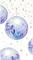 Duni 3-laags tissue 1/6 vouw servet disco ball 33x40cm wit, zilver 15 stuks