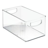 iDesign - Opbergbox met Handvaten, 15.2 x 25.4 x 12.7 cm, Stapelbaar, Kunststof, Transparant - iDesign Kitchen Binz