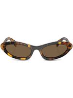 Miu Miu Eyewear tortoiseshell-effect oval-frame sunglasses - Vert - thumbnail