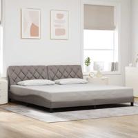 Bedframe zonder matras stof taupe 200x200 cm