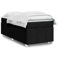 Boxspring met matras stof zwart 100x200 cm Boxspring met matras stof zwart 100x200 cm