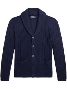 Polo Ralph Lauren cardigan torsadé en cachemire - Bleu