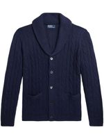 Polo Ralph Lauren cardigan torsadé en cachemire - Bleu - thumbnail