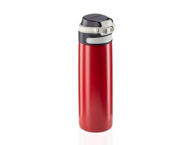 Leifheit 03273 reisdrinkbeker 600 ml Zwart, Rood Roestvrijstaal
