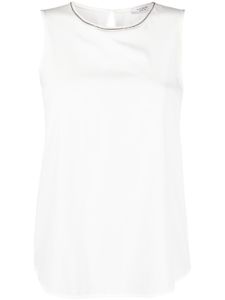 Peserico blouse sans manches à ornements - Blanc