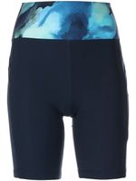 Marchesa short de cyclisme à motif abstrait - Bleu - thumbnail